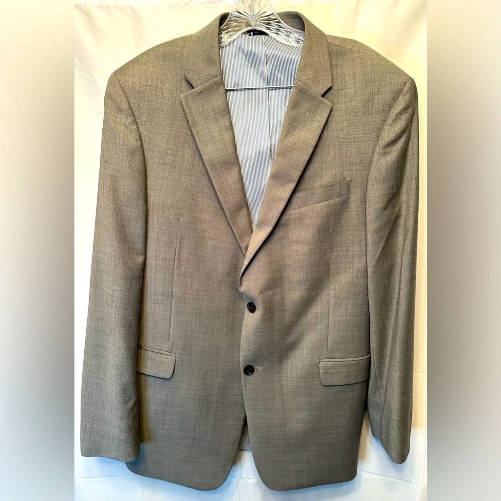 Tommy‎ Hilfiger 100% Wool Blazer Mens Size 44L Gray Sport Coat Mint Condition